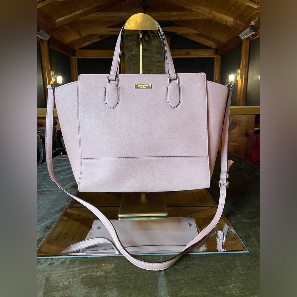 Kate Spade dusty rose Laurel Way Hadlee two-way bag